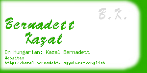 bernadett kazal business card